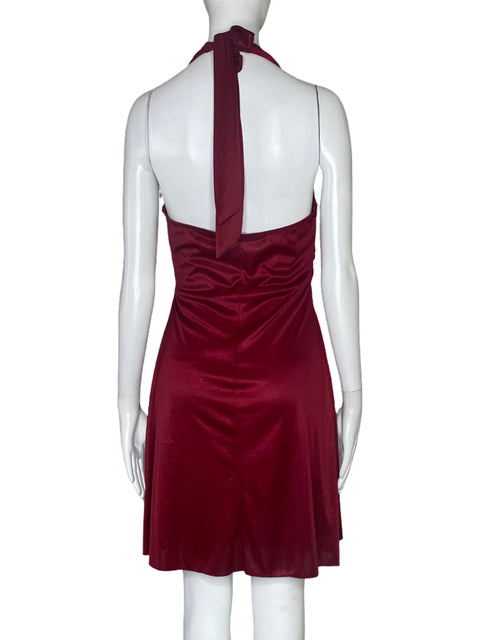 Vestido Angelica's Corner Brillo Halter Rojo-Talla S