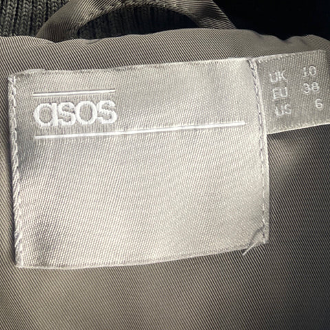 Abrigo Asos Capucha Verde-Talla 6