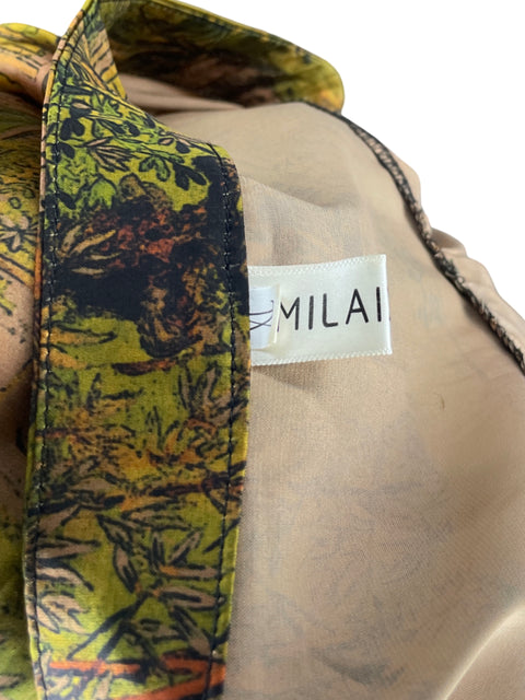 Camisa Milaxuan Estampado Marrón-Talla M