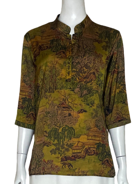 Camisa Milaxuan Estampado Marrón-Talla M