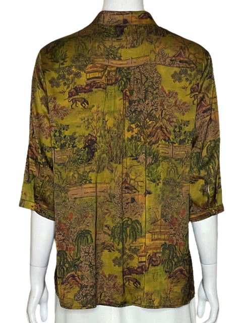 Camisa Milaxuan Estampado Marrón-Talla M