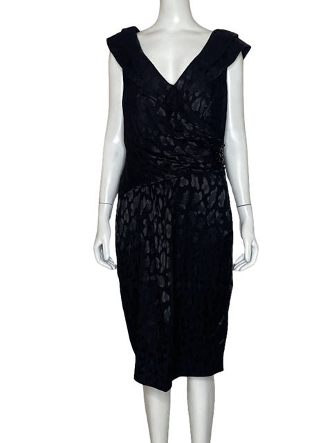 Vestido Chetta B Animal Print Negro-Talla 14