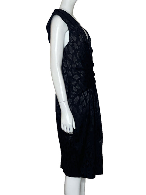 Vestido Chetta B Animal Print Negro-Talla 14