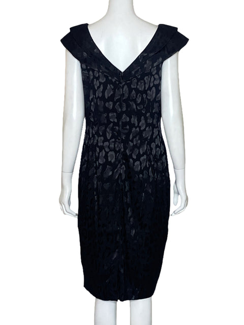 Vestido Chetta B Animal Print Negro-Talla 14
