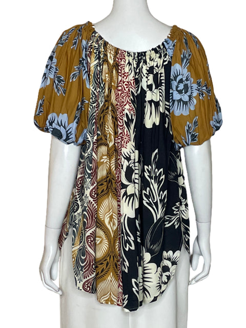 Camisa Agua Bendita Estampado Marrón-Talla S