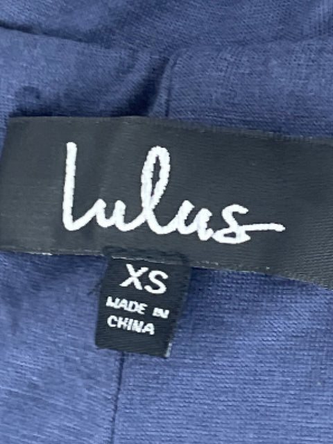 Vestido Lulus Lentejuela Open Back Azul-Talla XS