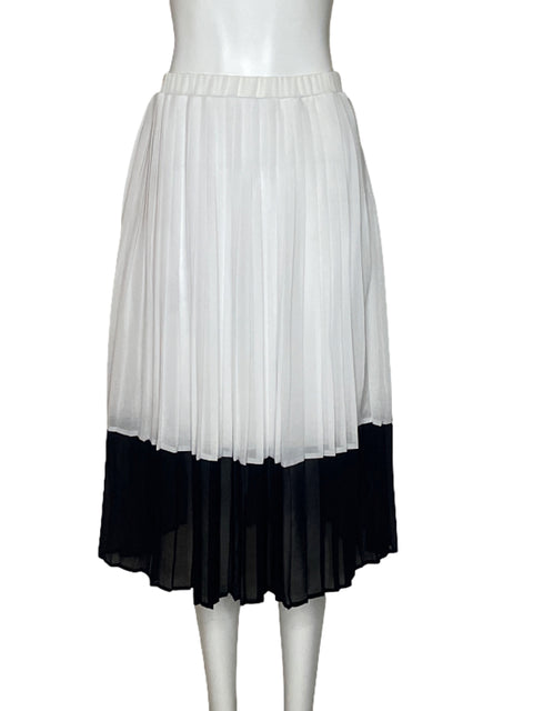 Falda Hayden Plisada Blanco-Talla M