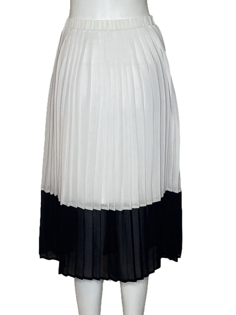 Falda Hayden Plisada Blanco-Talla M