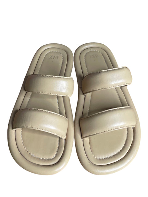 Calzado Zara Acolchado Beige-Talla 37
