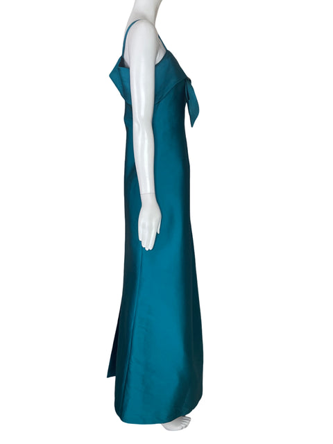 Vestido Sachin & Babi Lazo Pedreria Verde-Talla 16