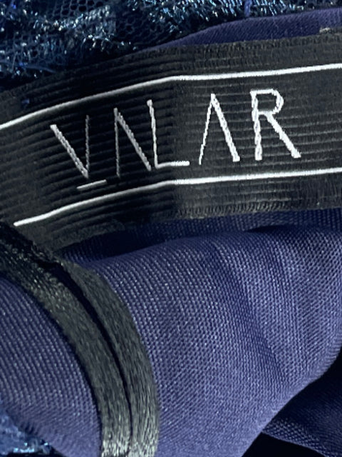 Vestido Valar Mangas Corta Flores Azul-Talla XL