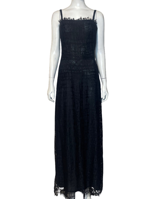 Vestido Christian Lacroix Bazar Encaje Negro-Talla 38