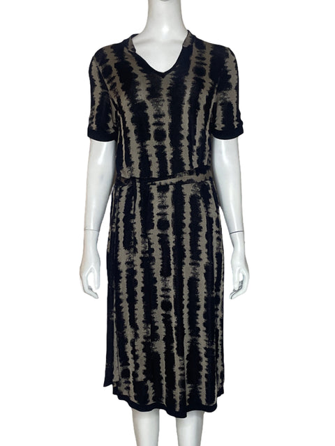 Vestido Bonneterie Punto Negro-Talla P