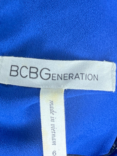 Vestido BCBG Vuelo Encaje Azul-Talla 6