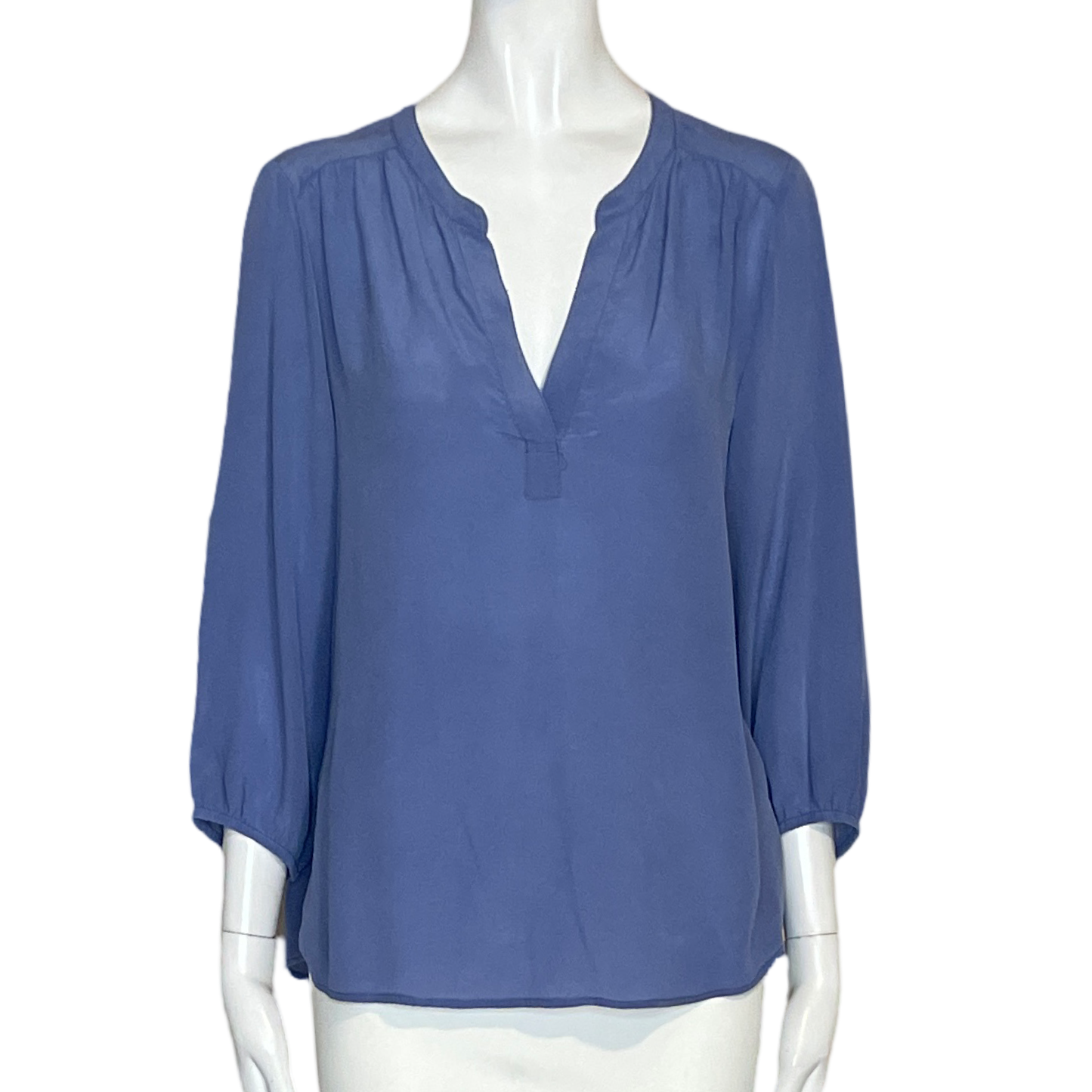 Blusa UniQLO Cuello V Fluida Azul-Talla M