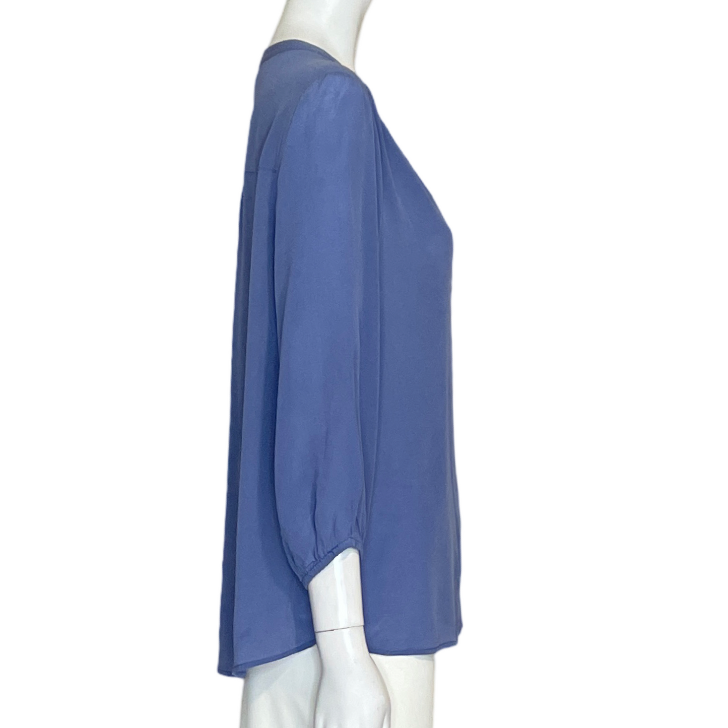 Blusa UniQLO Cuello V Fluida Azul-Talla M