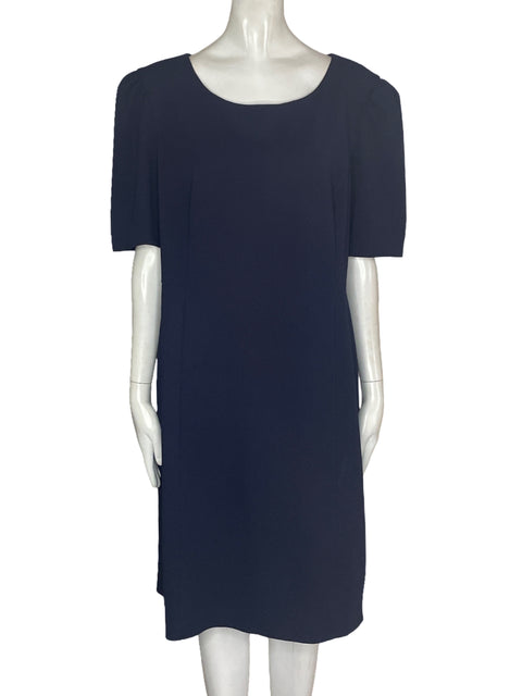 Vestido DNKY Mangas Puff Azul-Talla 16
