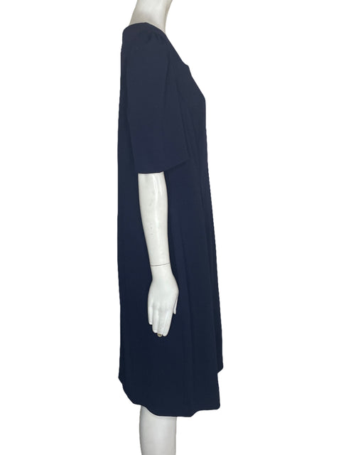 Vestido DNKY Mangas Puff Azul-Talla 16