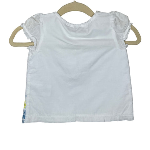 Blusa Tommy Hilfiger Flores Blanco-Talla 12 M