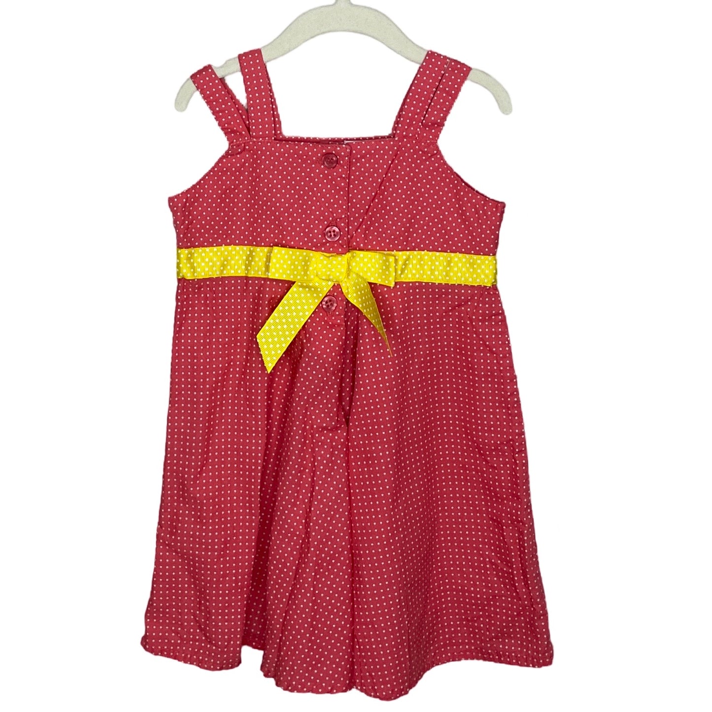 Vestido Blueberi Puntos Flores Rosado-Talla 18M