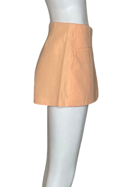 Short Zara Falda Short Naranja-Talla XS