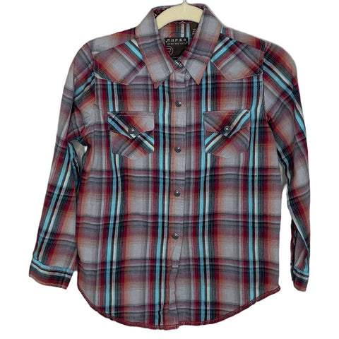 Camisa Roper Manga Larga Gris-Talla XS