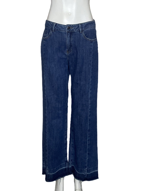 Pantalón Esprit .edc Jeans Wide Leg Azul-Talla 8