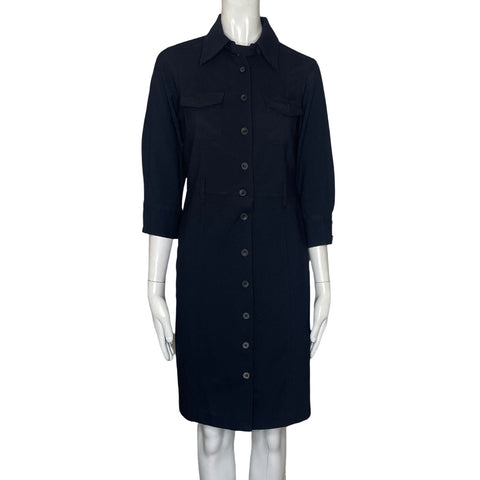 Vestido Zara Camisero Negro-Talla M