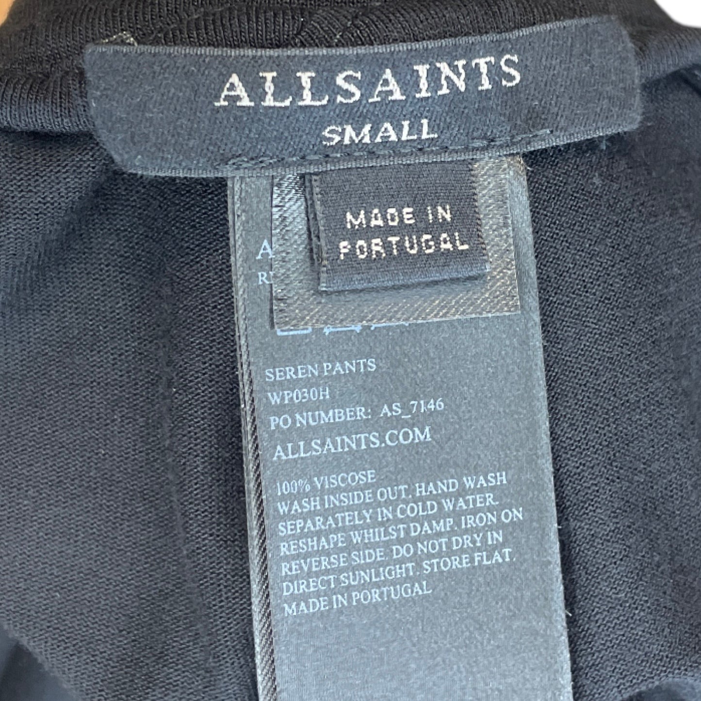 Pantalón ALLSAINTS Fluido Negro - Talla S