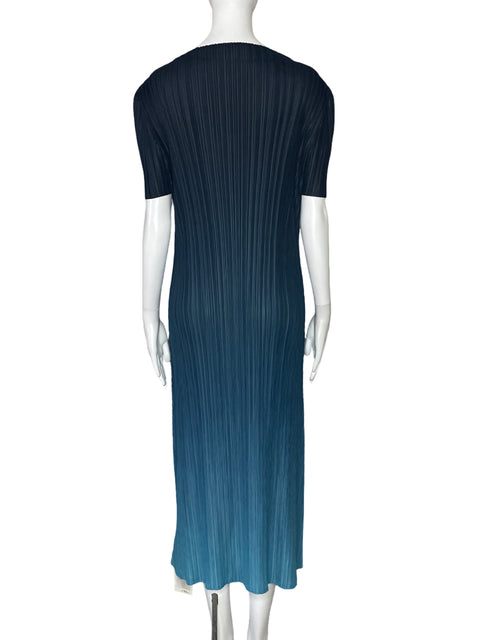 Vestido Changpleat Plizado Azul-Talla M