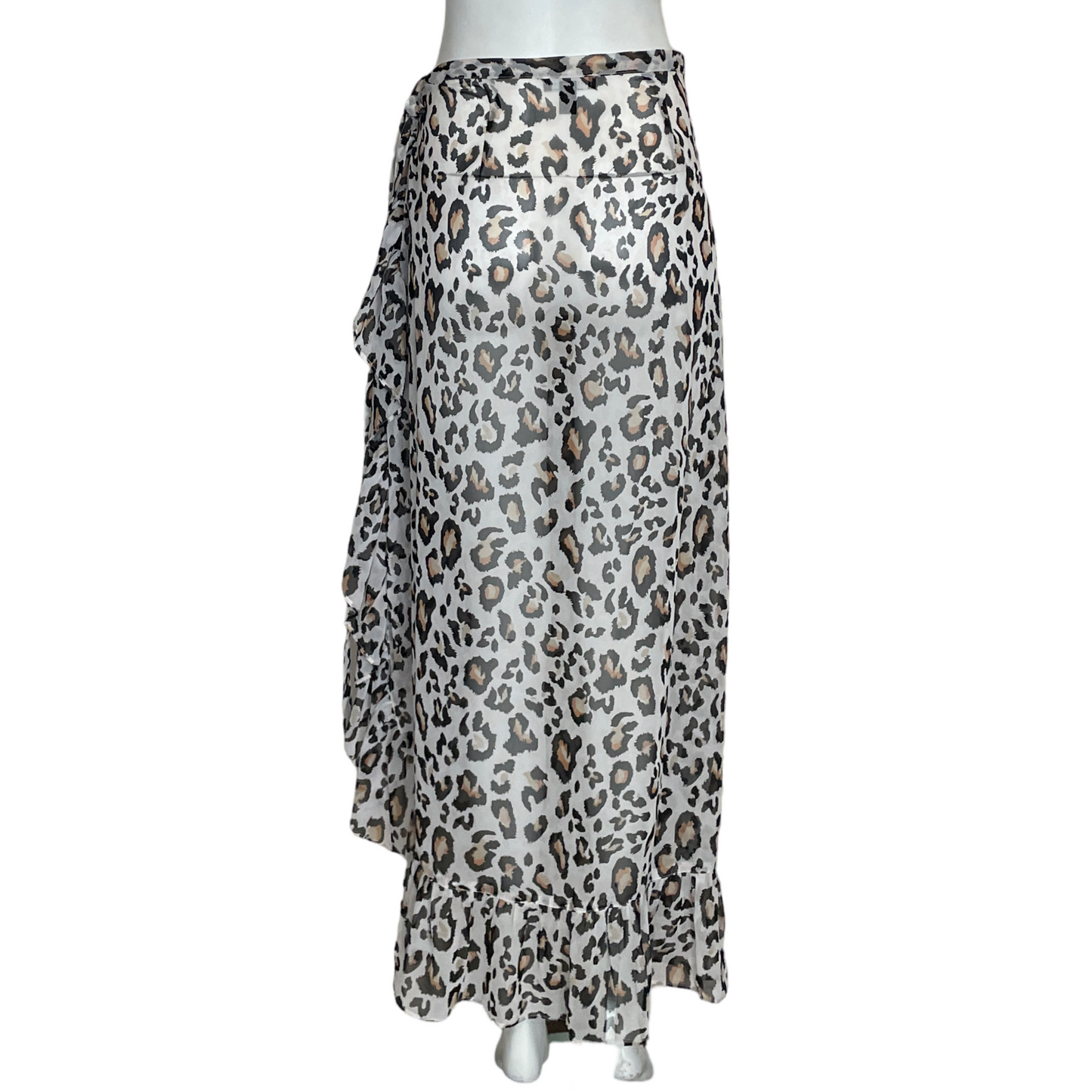 Falda New Look Pareo Animal Print Blanco-Talla S