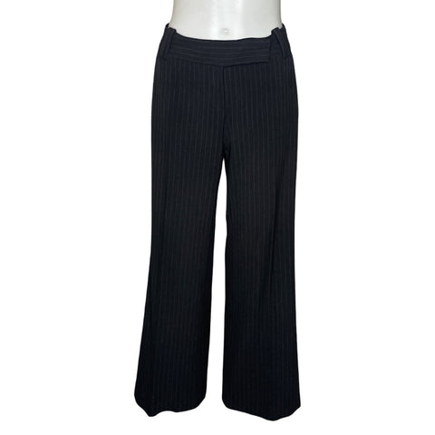 Pantalón Zara Liso Rayas Gris-Talla 6