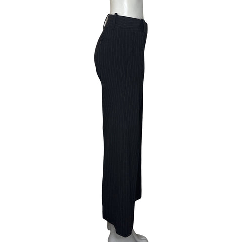 Pantalón Zara Liso Rayas Gris-Talla 6