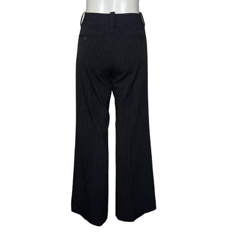 Pantalón Zara Liso Rayas Gris-Talla 6