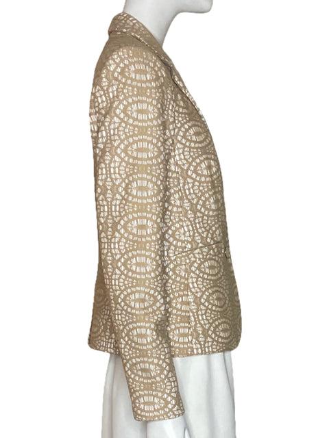 Blazer Calvin Klein Encaje Beige-Talla XS