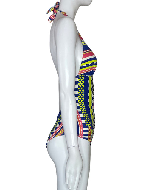 Vestido de Baño Onda De Mar Abstracto Negro-Talla S