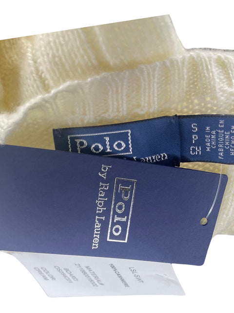 Sweater Polo Ralph Lauren Cable-Knit Blanco-Talla S