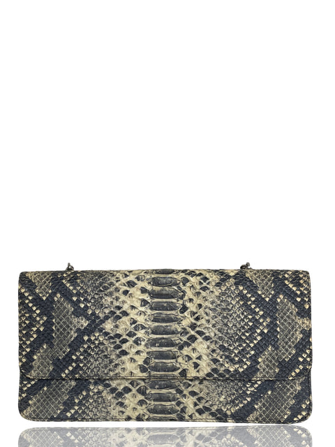 Bolso Stuart Weitzman Pitón Gris-Talla M