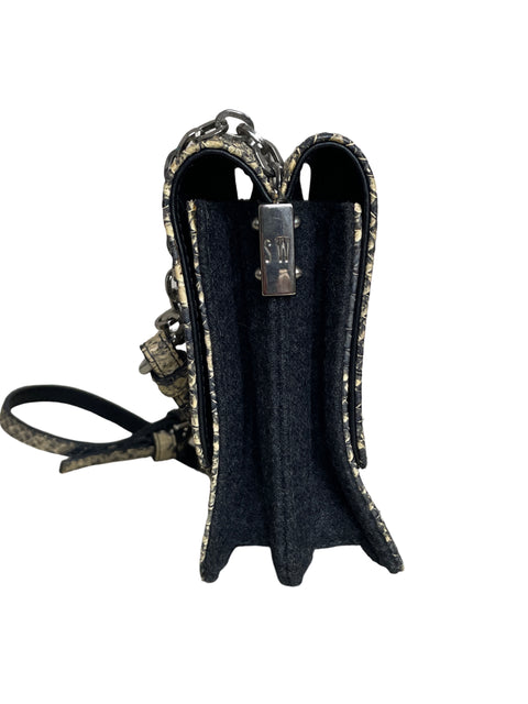 Bolso Stuart Weitzman Pitón Gris-Talla M