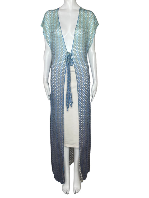 Salida de Baño Becca Tejido Metalizado Azul-Talla S