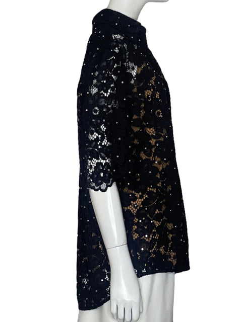 Camisa Michael Kors Encaje Negro-Talla XS