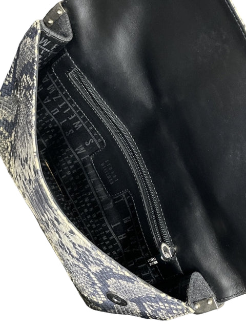 Bolso Stuart Weitzman Pitón Gris-Talla M