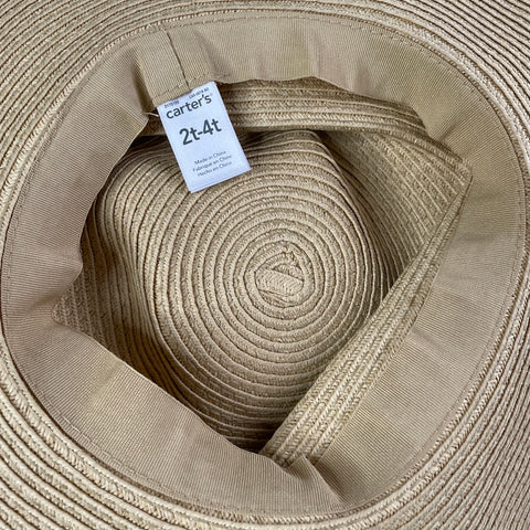 Sombrero Carter's De Paja Beige-Talla 2-4T