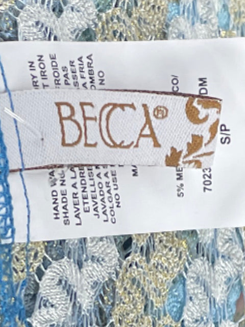 Salida de Baño Becca Tejido Metalizado Azul-Talla S