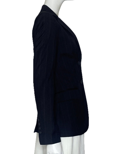 Blazer Massimo Dutty Rayas Azul-Talla XS