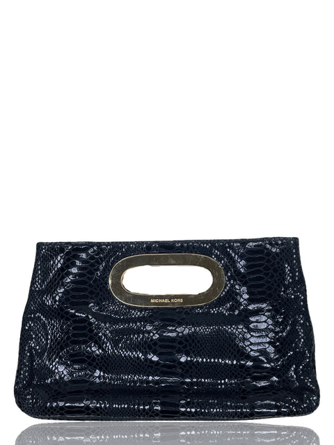 Clutch Michael Kors Berkley Charol Negro-Talla M