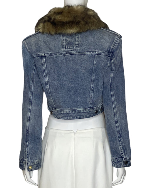 Chaqueta Michael Kors Crop Denim Azul-Talla XS