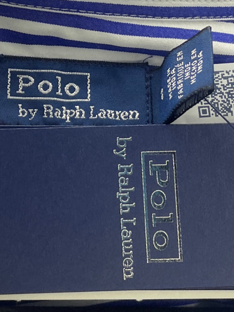 Vestido Polo Ralph Lauren Rayas 
Camisero Azul-Talla 0