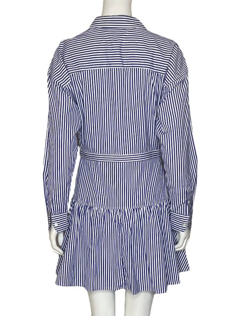 Vestido Polo Ralph Lauren Rayas 
Camisero Azul-Talla 0