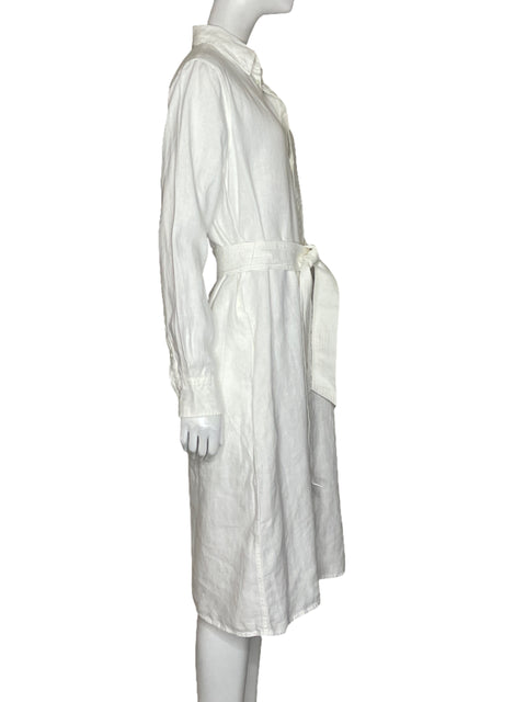 Vestido Polo Ralph Lauren Camisero Blanco-Talla 4